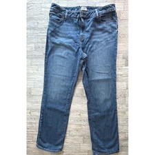 LL Bean Favorite Fit Straight Leg Jeans Womens 16 MT Medium Wash Blue Denim