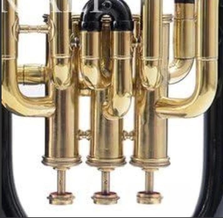 Euphonium Bb feito à mão preto e latão: buzina de banda de 3 válvulas - Imagem 3 de 4