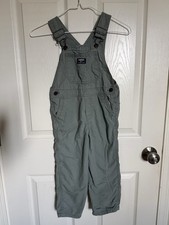 OshKosh B'gosh Sage Cotton Overall One-Piece 5T Adjustable Straps Pockets