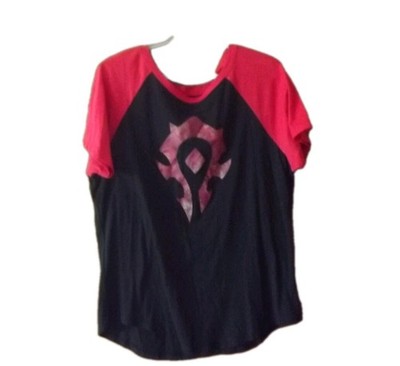 World of Warcraft Mighty Fine Black Y2K Azeroth Horde Tshirt Video Game 3XL