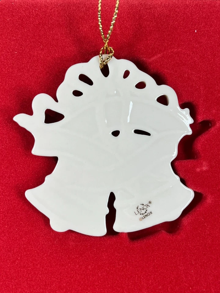 Lenox 2002 First Christmas Together Wedding Bell Ornament with Gold Accents - Image 4 of 4