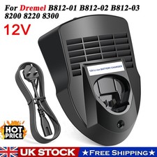 12V For Dremel Li-ion Battery Charger 8200 8220 8300 B812-01 B812-02 B812-03 UK