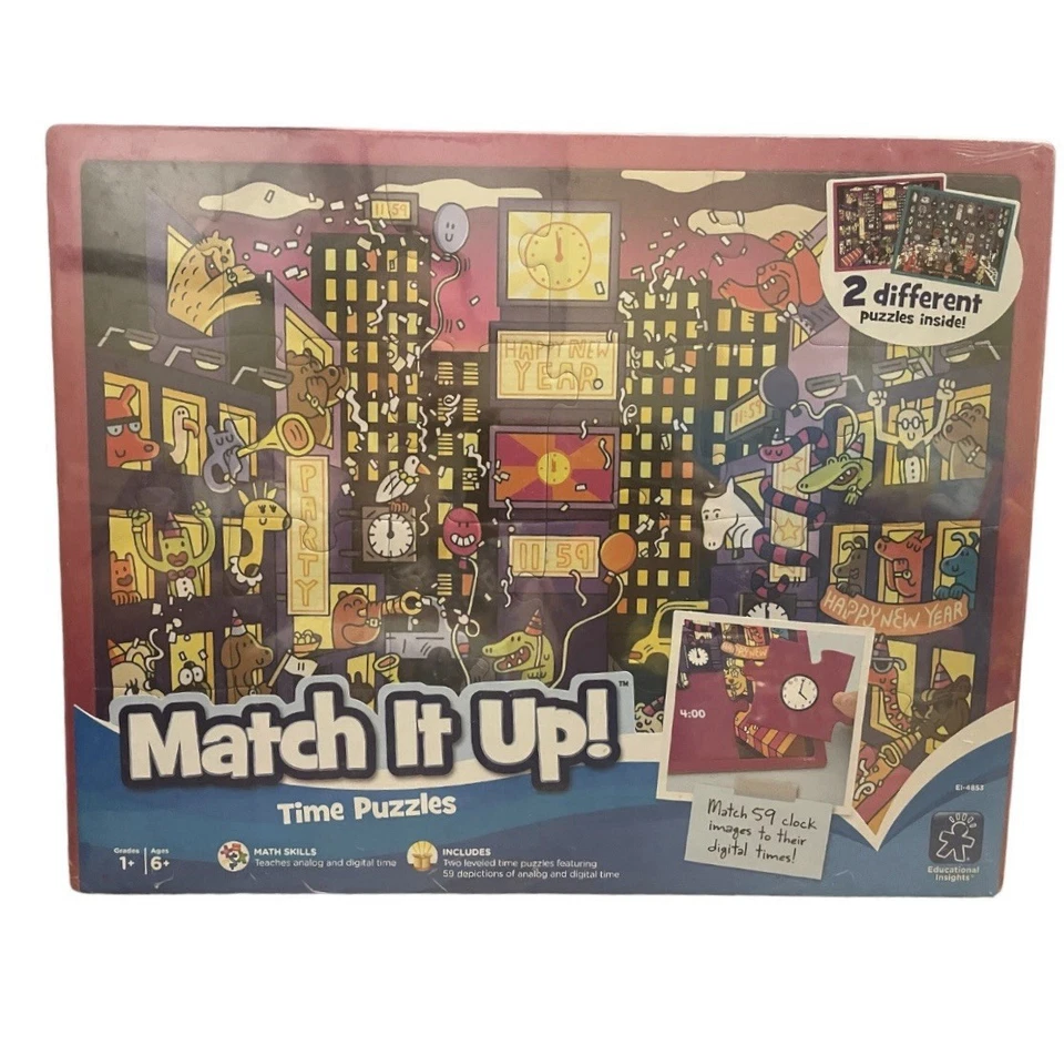 Головоломки Match it Up Time от Educational Insights образование домашнее обучение классы 1+ - Изображение 2 из 4