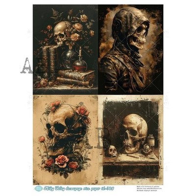 Dark Academia | A4 Rice Paper | Paper for Decoupage | AB Studios | Halloween