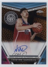 2023-24 Topps Chrome Orange Basketball Refractor 9/25 Tristan Vukcevic Auto 0w9f