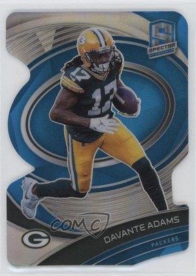 2021 Panini Spectra Neon Blue Prizm Die-Cut 31/50 Davante Adams #41 14pp