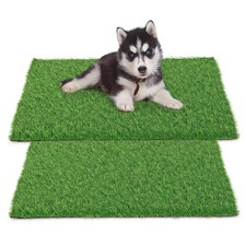 30 x 20 inches 2 Pack Fake Grass Pee for Dogs Artificial Grass Rug Pad for Pu...