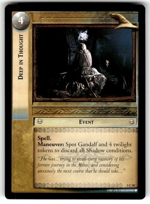 Lord of the Rings Realms of the Elf Lords Card #3C30 Deep in Thought