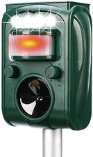 FAYINWBO Solar Ultrasonic Animal Repeller, Cat Repellent, Motion Green 