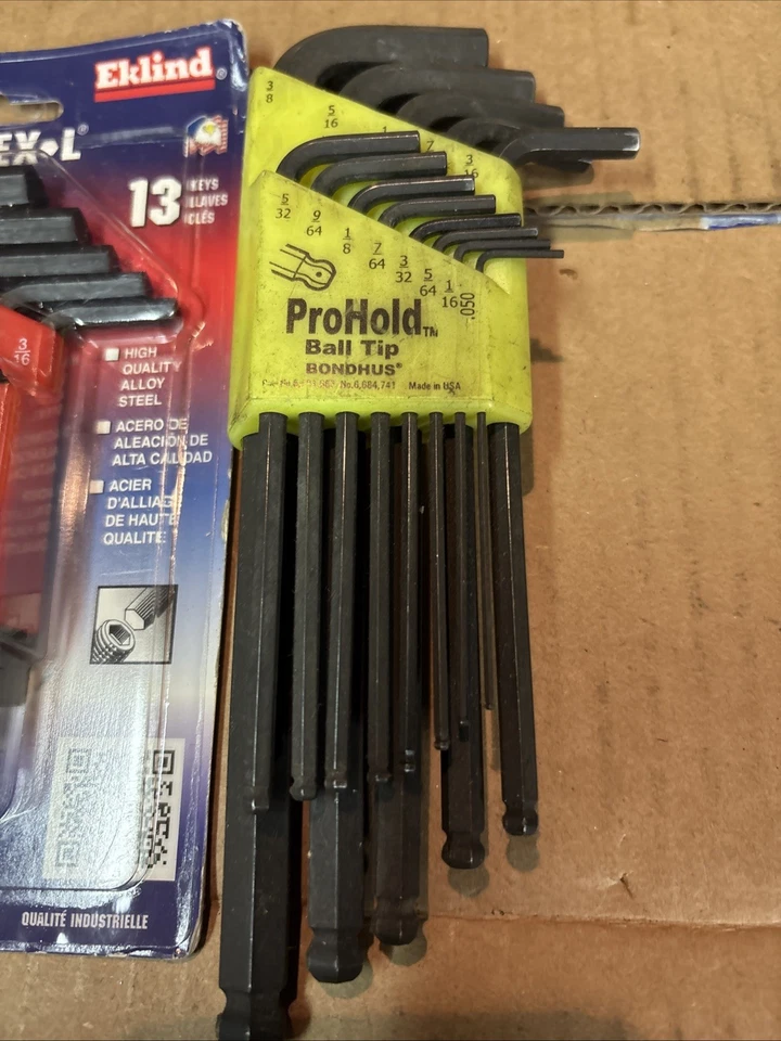 Eklind And Bondhus L-shaped Hex Key Sets - Image 3 of 3