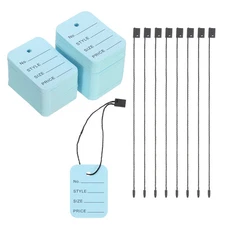 Price Tags and Hang Tag String Clothing Tag, 2"x1.4" Blue 150 Set