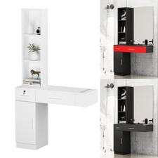 Wall Mount Beauty Salon Cabinet Spa Equipment Hair Styling Station Single Drawer