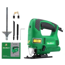 Orbital Jigsaw 550W Electric Saw Tool with Laser Guide & Parallel Ruler