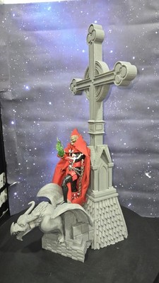 SPAWN BATMAN DAREDEVIL action figure Cross Base  Gargoyles Steeple Diorama  