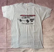 Vintage Chevy GTO Paper Thin T-Shirt Large Screen Stars Best Tag USA Made 80s
