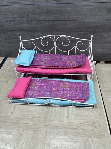 Journey Girls Trundle White Metal Bed Frame Doll Toy Dollhouse Furniture