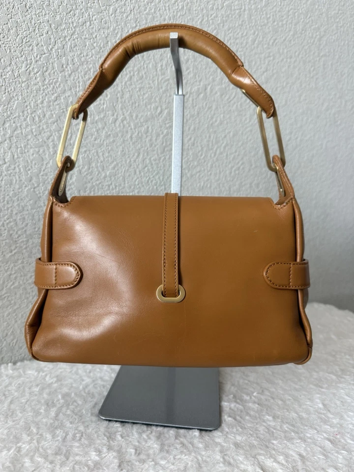 Bolso de hombro pequeño de cuero tostado Jimmy Choo Tulita Foto 3 de 4