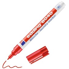 edding 8040 laundry marker - red - 1 pen - round nib 1 mm - textile marker for l
