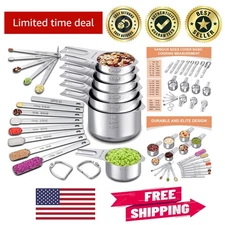 Professional 20-Piece Measuring Cups and Spoons Set - Rust-Resistant & Tidy