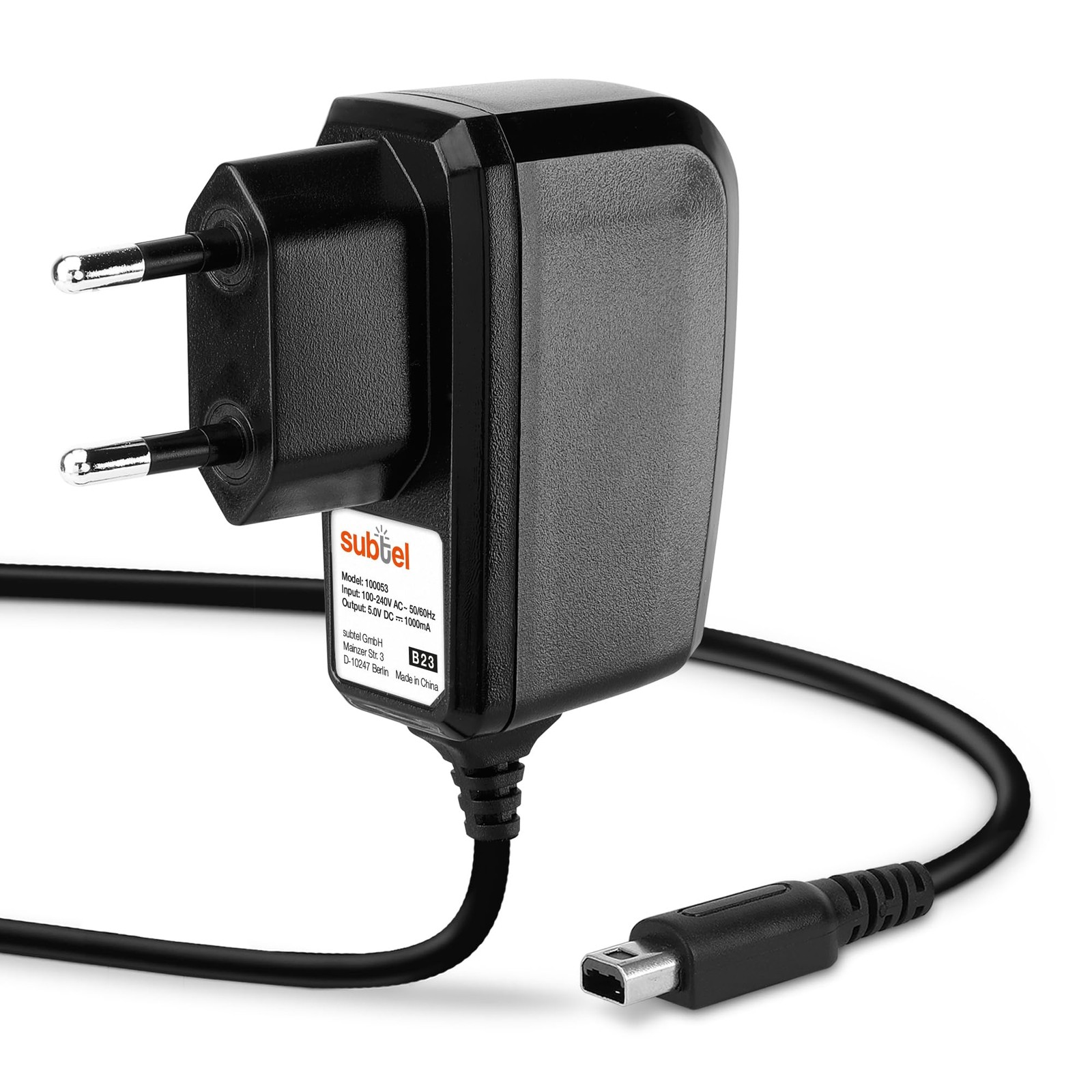 Chargeur 5V pour Nintendo 3DS XL DSi 2DS XL câble alimentation noir
