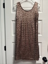 Pretty Guide Gold Sequin Sleeveless Mini Party Cocktail Dress Women's Size XL