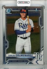 2021 Topps Bowman Chrome Tampa Bay Rays Carlos Colmenarez Base Chrome Prospects