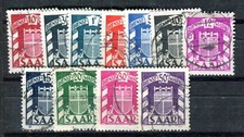 SAAR DIENST 1949 33-43 gestempelt SEHR SCH&Ouml;NER Kurzsatz (06016