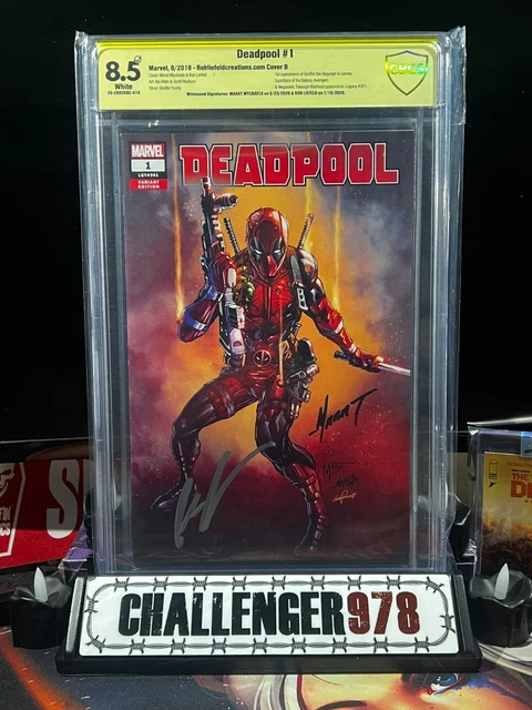 CBCS 8.5 DEADPOOL #1 Marat + Liefeld DOUBLE SIGNED SLAB