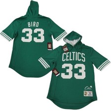 1986 Larry Bird #33 Boston Celtics Mens Mitchell & Ness Jersey Shirt Hoodie $110