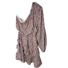 Lush XS Floral Bloom Core Coquette Whimsy One Shoulder Dainty Ruffle Mini Dress