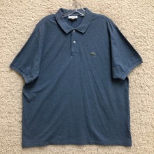 Lacoste Polo Shirt 2XL Adult Blue Classic Fit Pique Short Sleeve Casual Golf Men