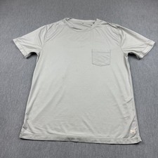 Vuori Shirt Men Large Gray Tradewind Performance Tee Pocket Athletic Workout Gym