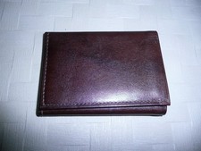 Vintage Rolfs FIRENZE COWHIDE Brown Leather Tri-Fold Wallet made in USA