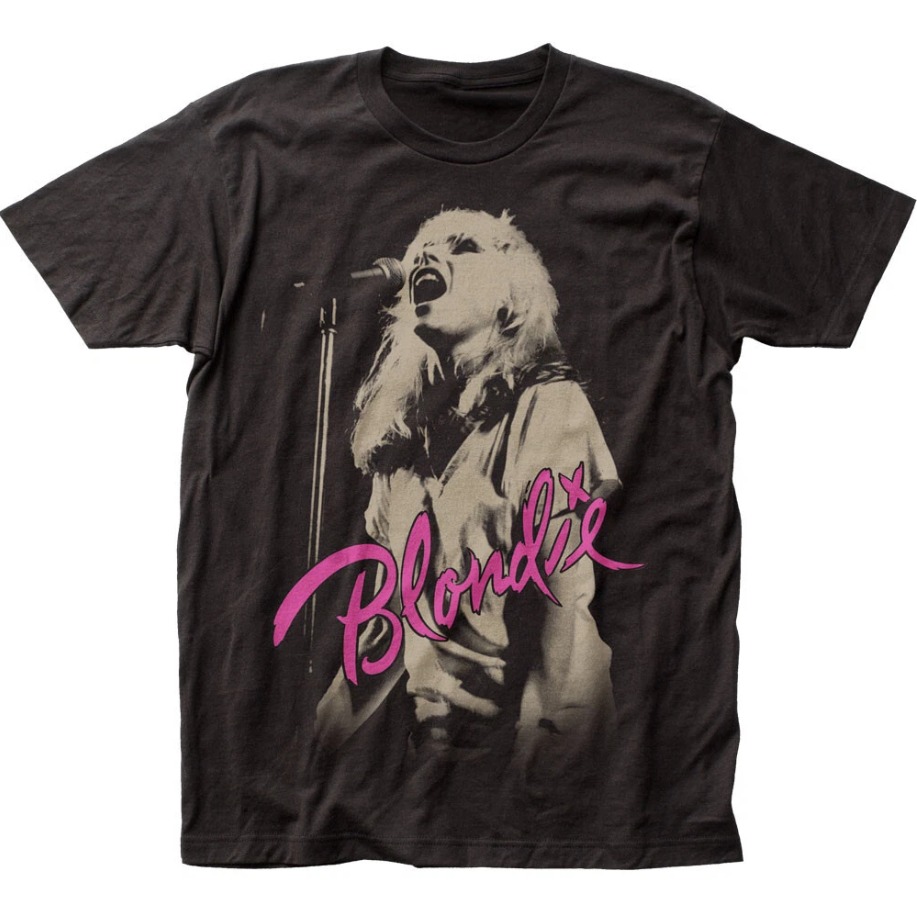 Blondie Mic T-Shirt – Men’s Rock & Roll Music Band Tee Black S–4XL