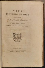 ROSMINI Carlo. VITA DI OVIDIO NASONE. Milano, Presso Giuseppe Pogliani, 1821