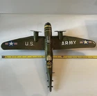 MARX Tin Litho Windup US Army B-25 Bomber Airplane Missing Tail But Nice Cond