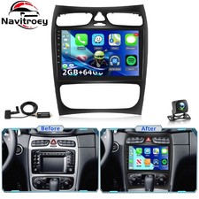 DAB+ Autoradio F&uuml;r Mercedes Benz CLK W209 C209 2002-2004 CarPlay Android15 Navi