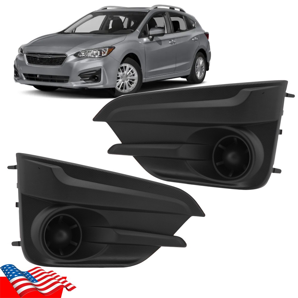 For Subaru Impreza 2017-2019 PAIR Bumper Fog Light Lamp Frame Cover Bezel Grille
