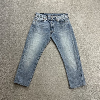 LEVIS 501 Herren Jeans 7/8 Hose W32 L23 Vintage Regular 31801 Blau Denim