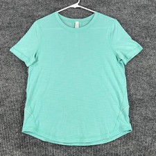 Lululemon Shirt Womens Size 6 Green Short Sleeve Casual Active Yoga Workout