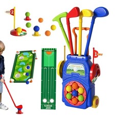 Kinder Mini Golf Set mit Koffer Outdoor Sport Spielzeug Golfspiel Trainingset DE