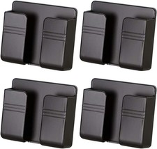 4PC Wall Mount Cell Phone Charging Holder, Black Adhesive Mobile Phone Stand