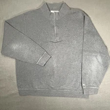 Cutter & Buck Gray Quarter Zip Pullover Sweater Athletic Golf Casual Wear XL