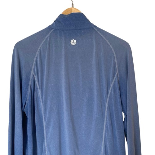 SOLBARI Men's 50 Sun Protective Essential Full Zip Jacket in Blue, Size Large - Picture 6 of 13