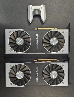2 x NVIDIA GEFORCE RTX 2080 Ti Founders Edition + NV Link