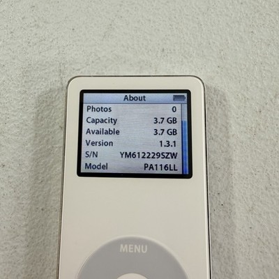 Apple iPod Nano 1st Gen 4GB White A1137 TESTED WORKING | eBay