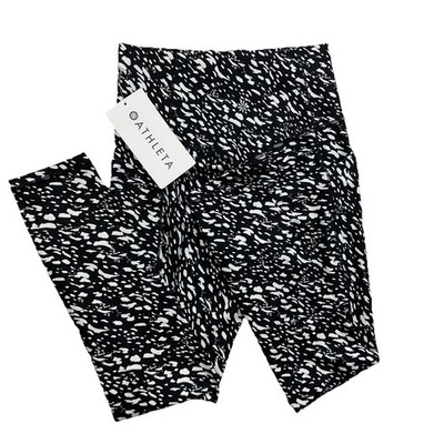 Athleta Leggings Sz XS Salutation Stash Pocket II Printed 7/8 Tight Animal Print