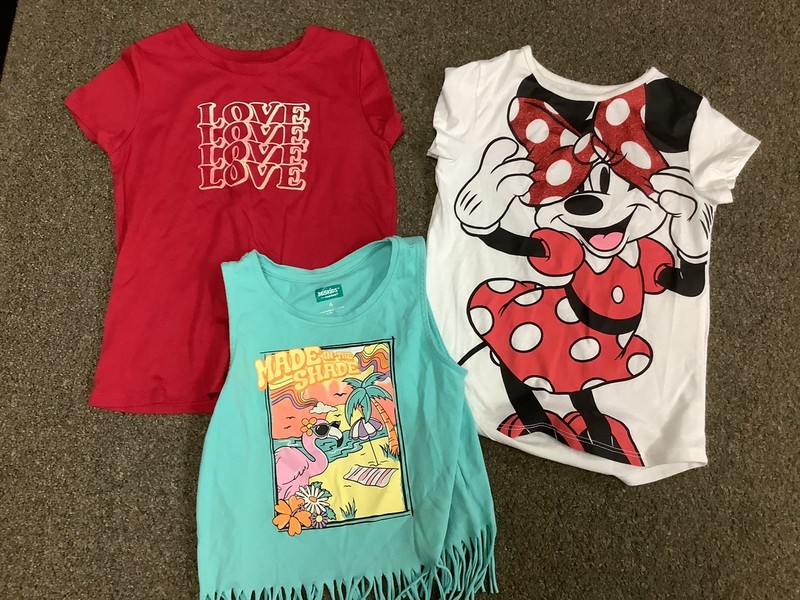 Lot Of 3 Girls Size 6/6X Shirts Disney Minnie Mouse