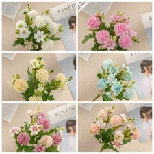 5 Head Bunch Daisy Artificial Flowers for Wedding and Home Decoration Setup