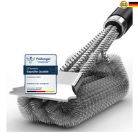 GrillbüRste Hazens Edelstahl Schaber Dicht PP Griff Gas Holzkohle K
